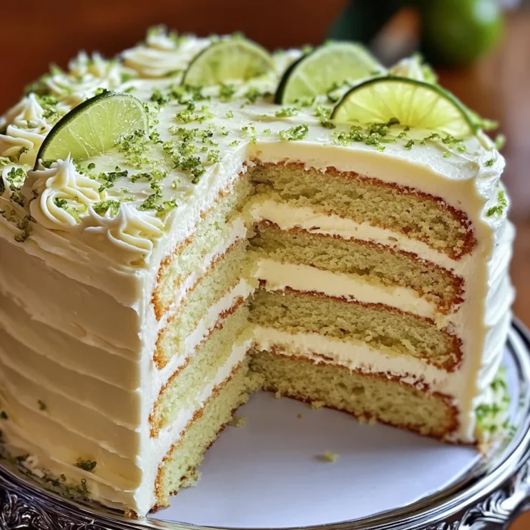 Key Lime Cake with Key Lime Cream Cheese Frosting