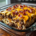 Low-Carb Bacon Cheeseburger Casserole – Easy Keto Family Dinner
