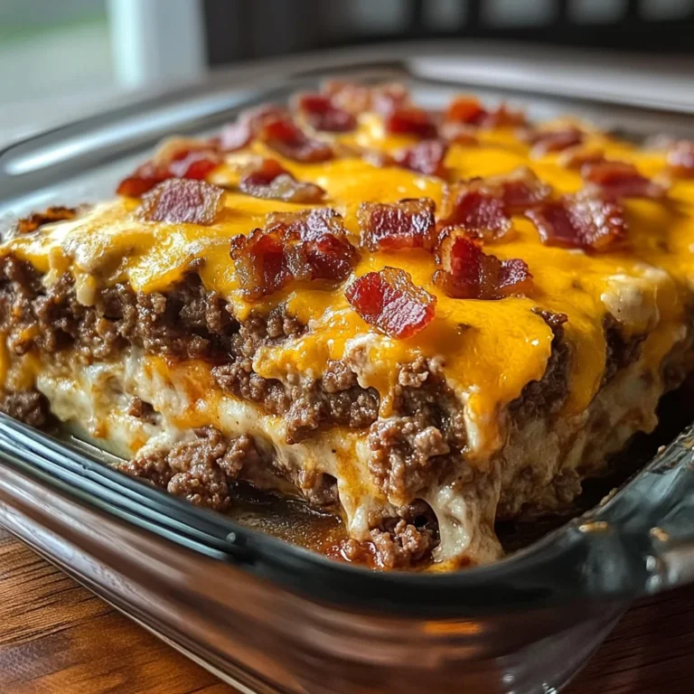 Low-Carb Bacon Cheeseburger Casserole – Easy Keto Family Dinner
