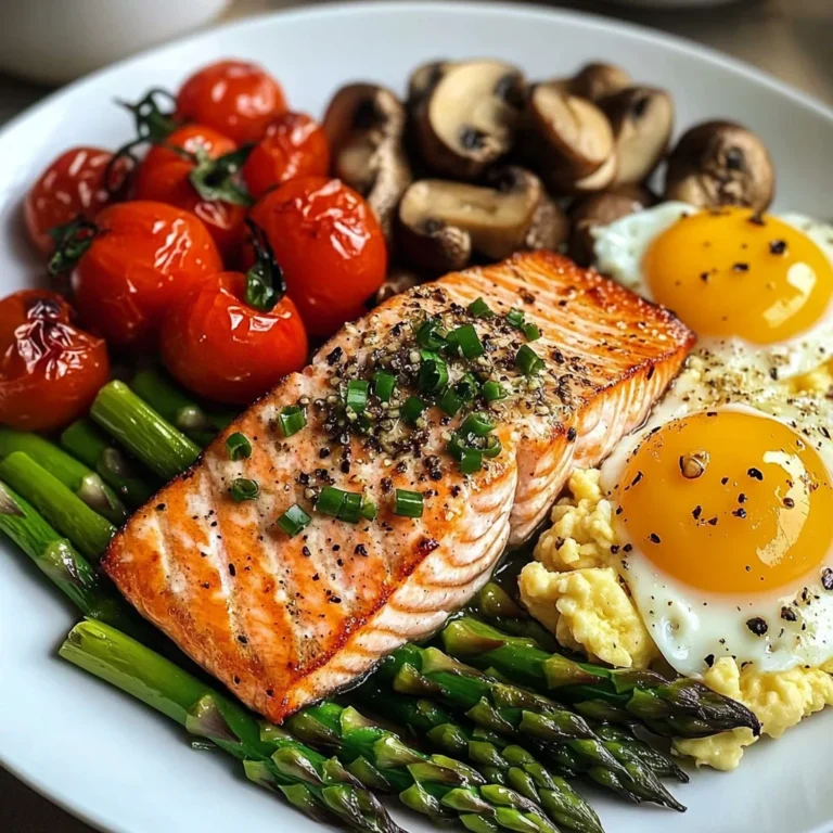 Nourishing Pan-Seared Salmon with Asparagus and Scrambled Eggs Recipe