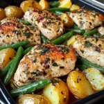 One-Pan Garlic Herb Chicken with Potatoes & Green Beans