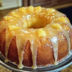 Pineapple Cream Cheese Pound Cake with Pineapple Glaze