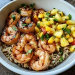 Zesty Shrimp Bowl with Brown Rice & Pineapple Corn Salsa
