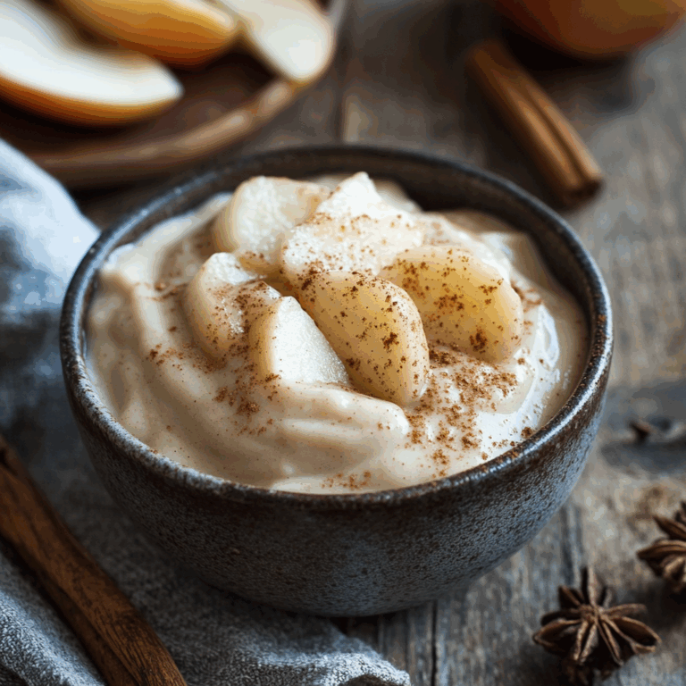 Cinnamon cream with applesauce