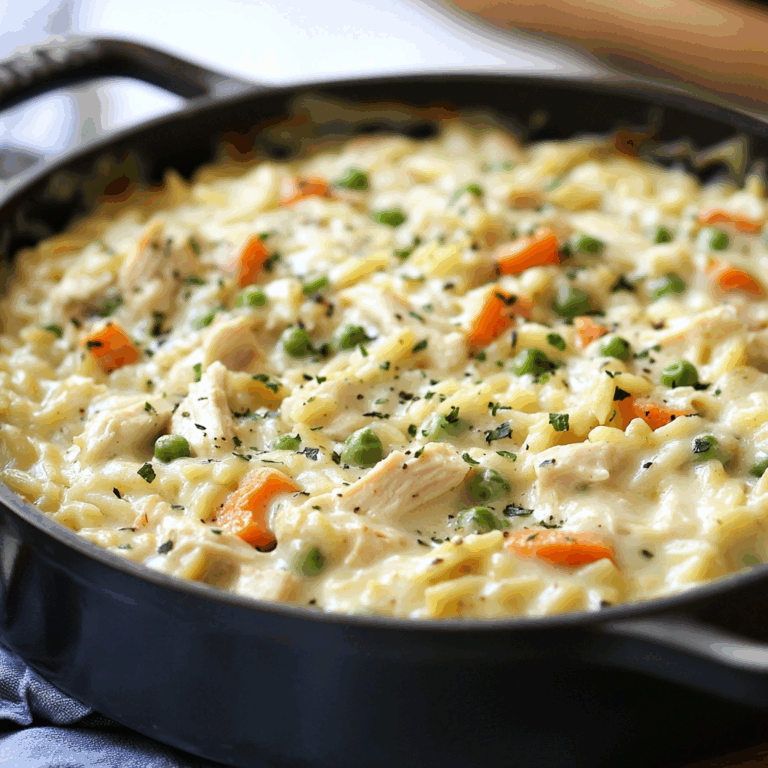 Creamy Chicken Pot Pie Orzo