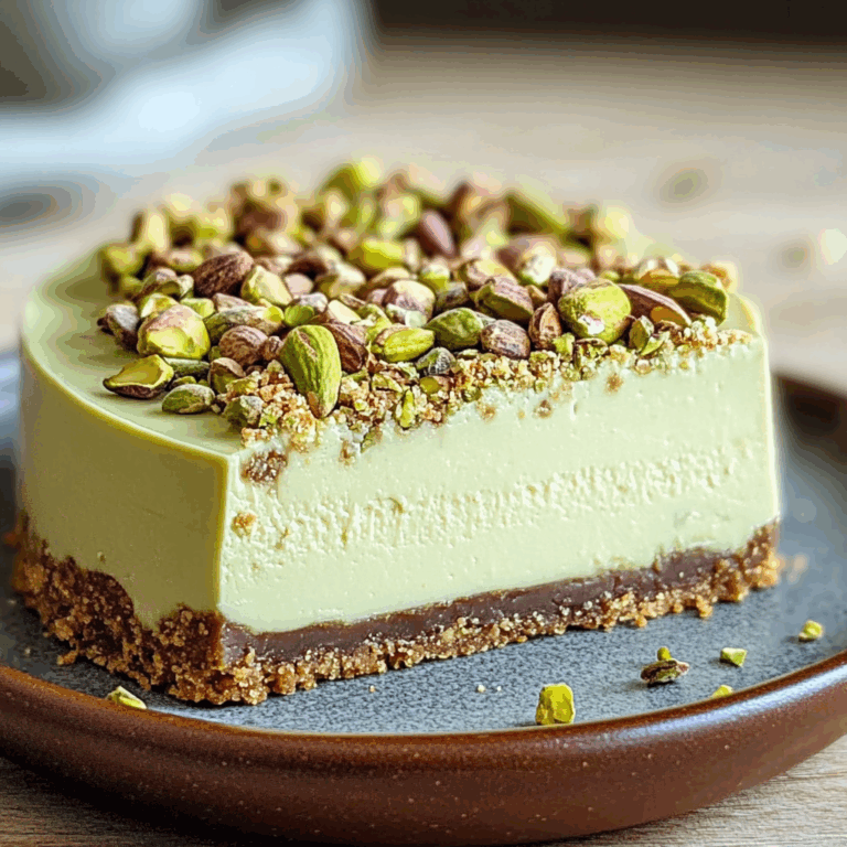 Pistachio Cheesecake With Pistachio Topping