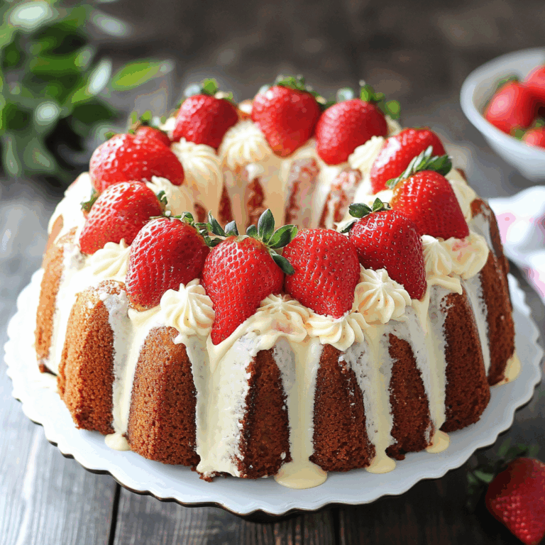 Strawberry Cream Cheese Pound Cake Recipe