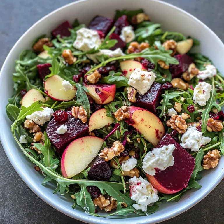 Beet and Goat Cheese Arugula Salad