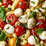 Creamy Caprese Pasta Salad