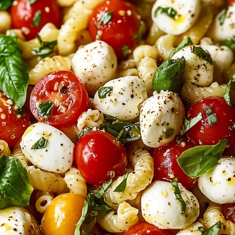 Creamy Caprese Pasta Salad
