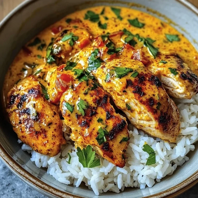 Creamy Peri-Peri Chicken Over Garlic Rice