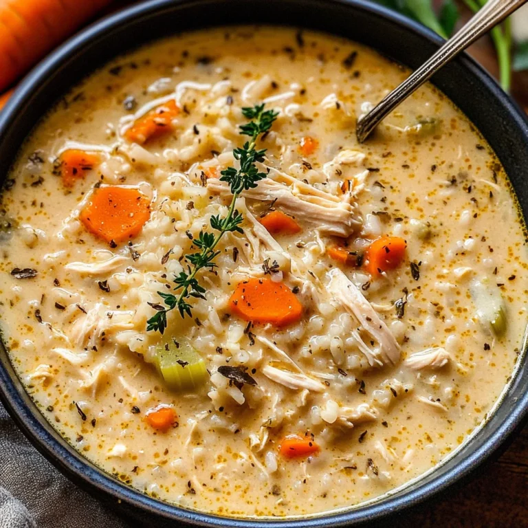Creamy White Chicken + Rice Soup