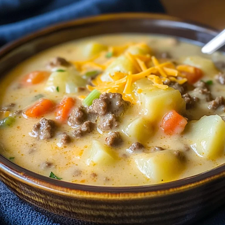 Crockpot Cheeseburger Soup