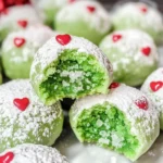 Grinch Cookies - Christmas Snowball Cookies