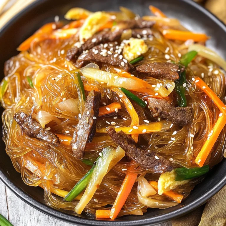 Japchae (Korean Glass Noodle Stir Fry)