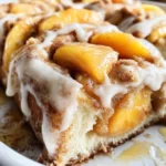Peach Cobbler Cinnamon Rolls