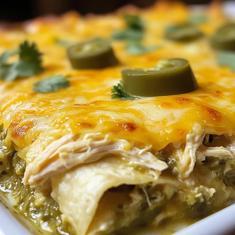 Quick and Easy Green Chile Chicken Enchilada Casserole