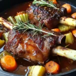 Red Wine-Braised Lamb Shanks with Rosemary & Root Vegetables