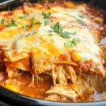 Slow Cooker Chicken Enchilada Casserole