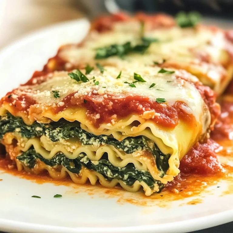 Spinach Lasagna Roll-Ups