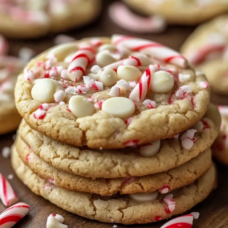 White Chocolate Candy Cane Cookies