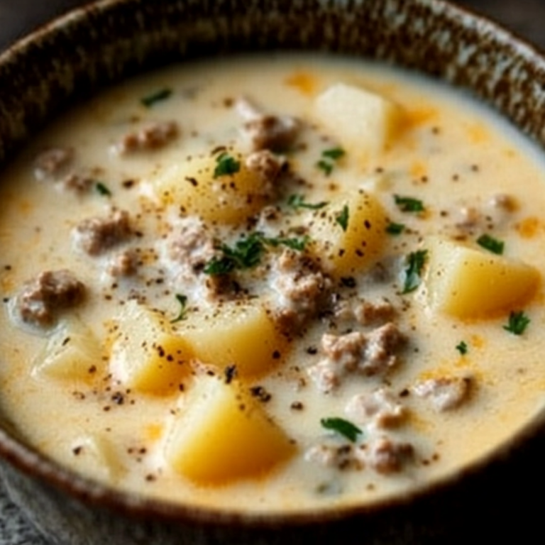 Wisconsin-Style Crockpot Creamy Potato & chicken hamburger Soup