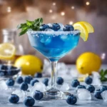 Blueberry Snow Martini Cocktail Recipe