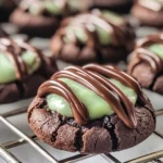 Chocolate Mint Thumbprint Cookies