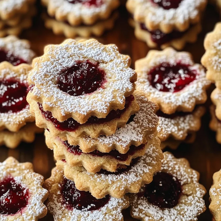 Cranberry Linzer Cookies