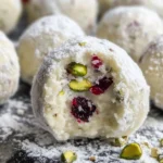 Cranberry Pistachio White Chocolate Truffles