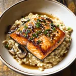 Japanese Style Risotto with Seared Salmon