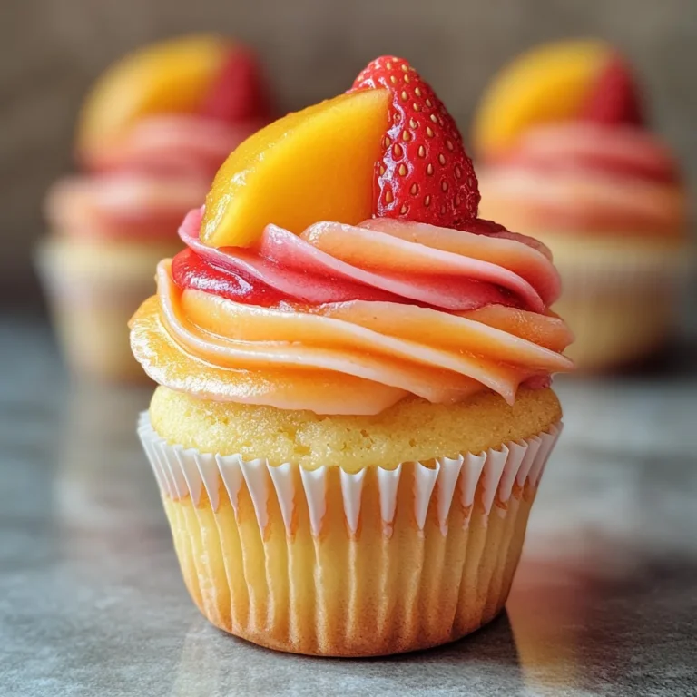 Mango Strawberry Sunset Cupcakes: A Delightful Recipe!