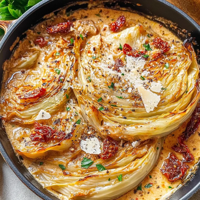 Marry Me Melting Cabbage with Creamy Tuscan Sauce