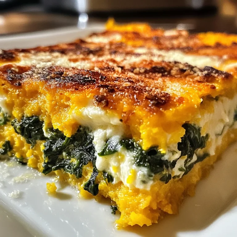 Pumpkin Spinach Polenta Casserole is a must-try dish!