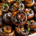 Roasted Balsamic Soy Garlic Mushrooms - theamazingfood