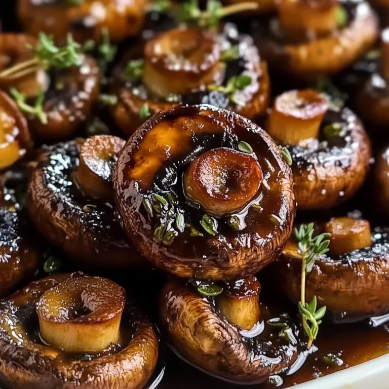 Roasted Balsamic Soy Garlic Mushrooms - theamazingfood