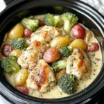 Slow Cooker Creamy Garlic Chicken And Veggies Recipe