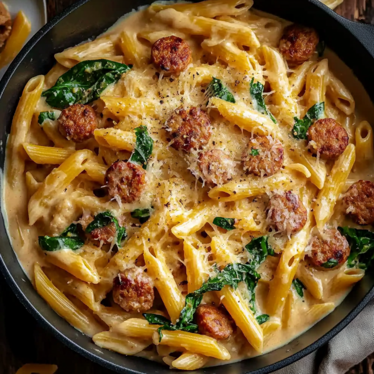 One Pot Creamy Cajun Sausage Pasta (30-Minutes)