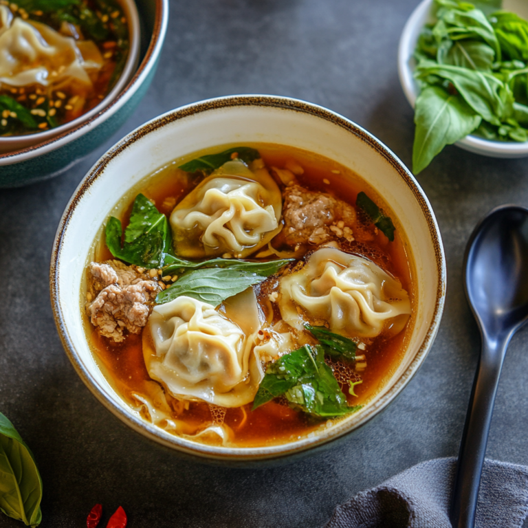 Deconstructed Wonton Soup