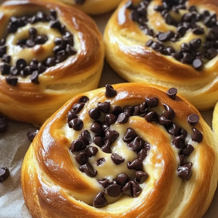 Brioches Roulées Crème Vanille & Pépites de Chocolat