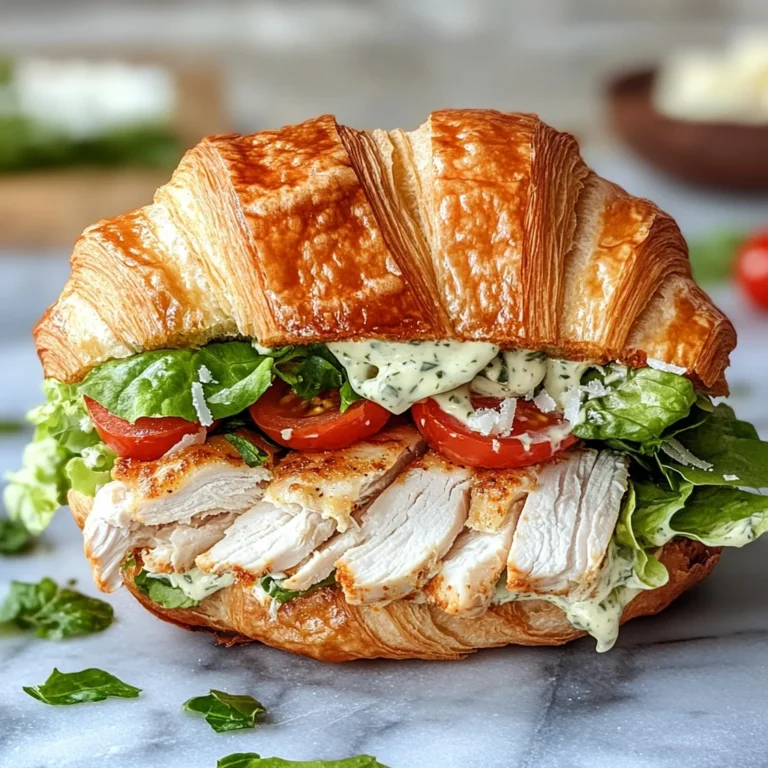 Chicken Caesar Croissant Sandwich