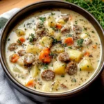 Comforting Potato and Sausage Chowder - Alrightwithme