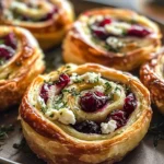 Cranberry Cream Cheese Pinwheels with Feta & Herbs
