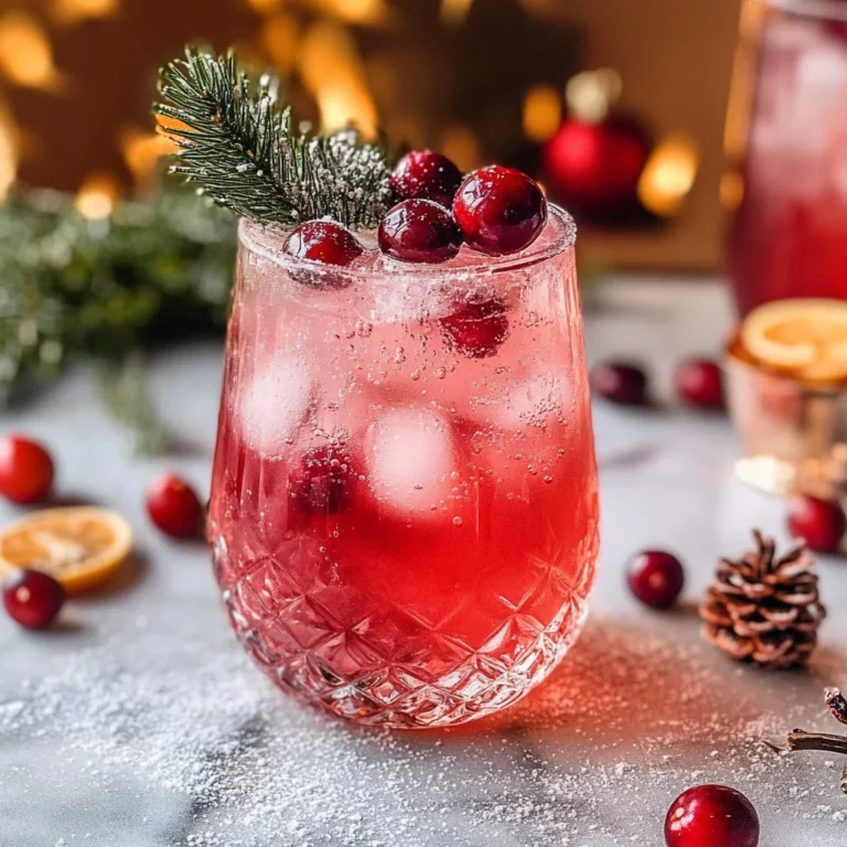 Festive Christmas Cranberry Spritzer