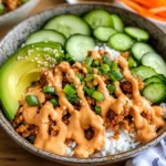Ground Turkey Rice Bowls with Bang Bang Sauce