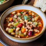 High Protein Minestrone Soup With Italian Sausage