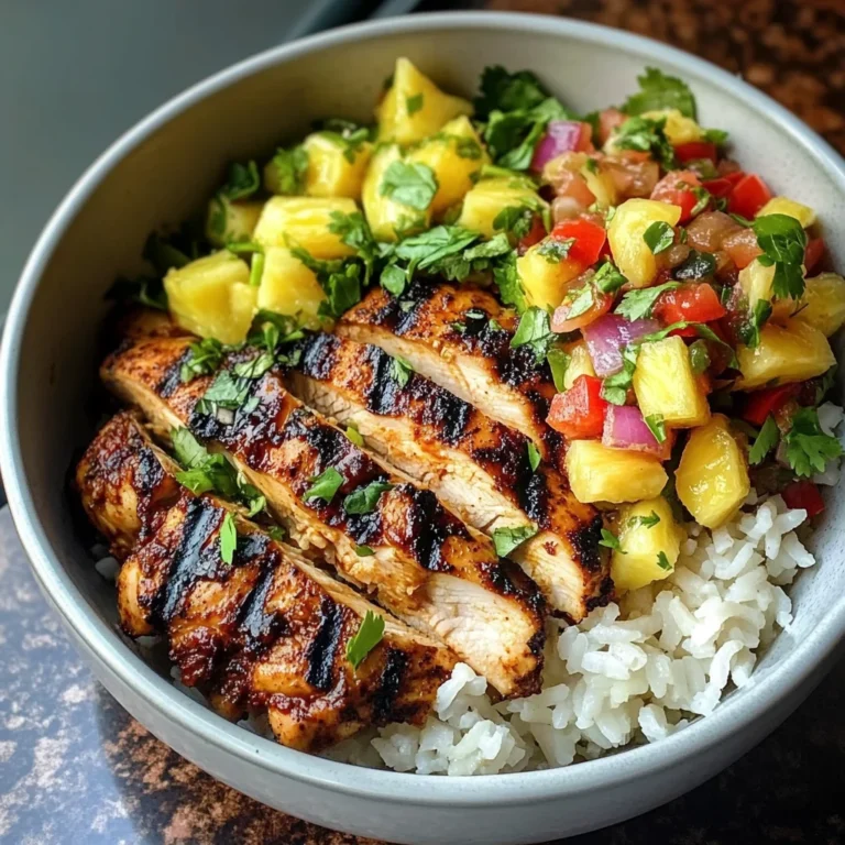 Jerk Chicken Bowl with Pineapple Salsa