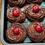 Piped Chocolate Butter Cookies