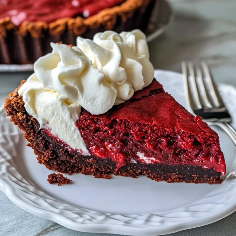 Red Velvet Brownie Pie