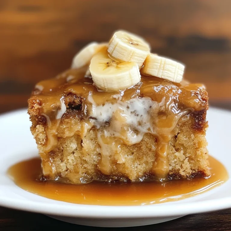 Sticky Banana Bread Pudding Cake